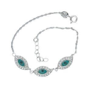 Sterling Silver Metagems Eyes Shape CZ Bangles (510039)