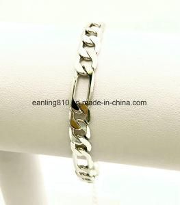 Flat Figaro Link Chain Bracelet 7mm Width for Men Women