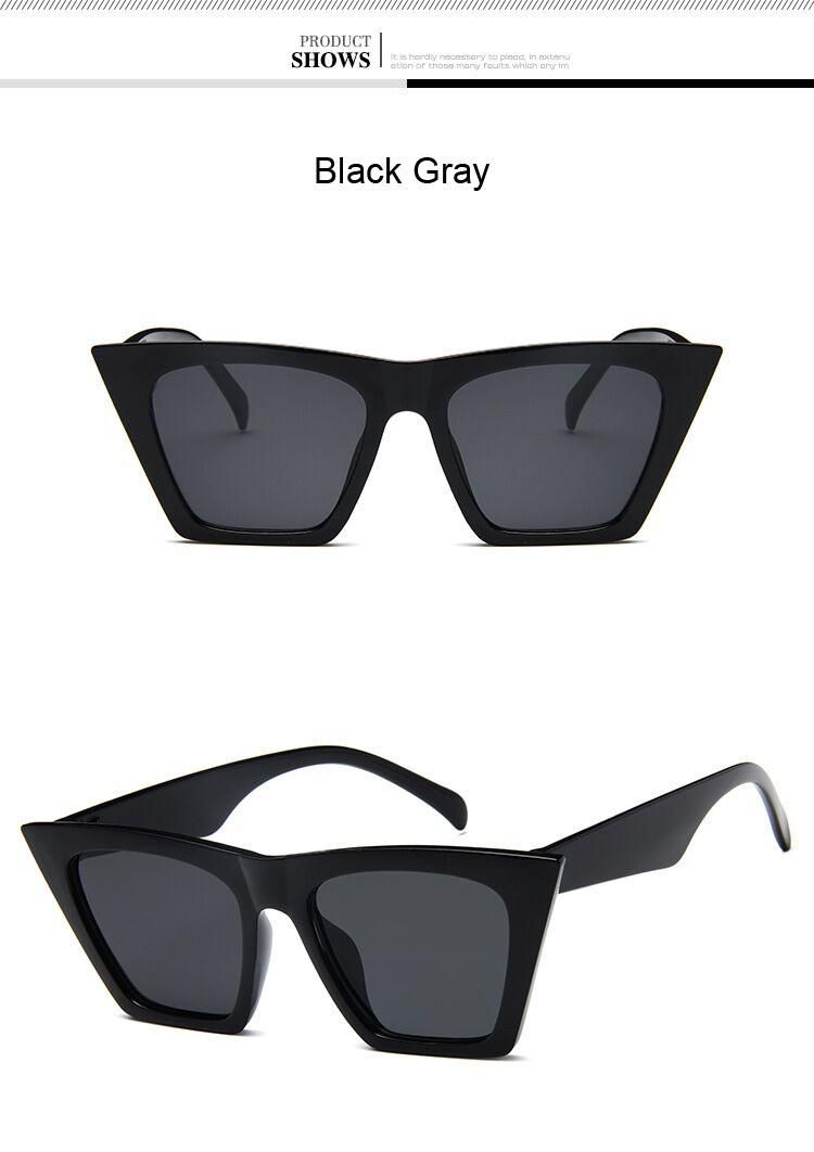 Oversized Square Cateye Polarized Sunglasses