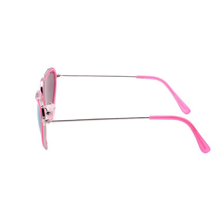 Heart Shape Pink Mirror Children Sunglasses