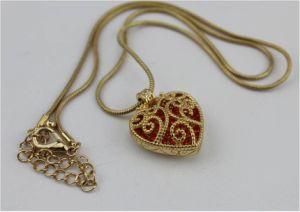 New Design Hollow out Heart Shape Gold Plated Necklace Jewelry Factory
