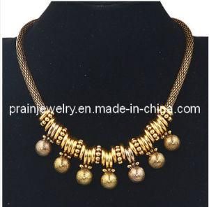 Summer Fashion Jewelry Zinc Alloy Materila Plated with Yellow Gold Bead Pendant Lead Nickle Chromium Free Chains Adjustable (PN-075)