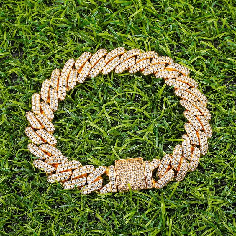 Copper with Zircon Bracelet for Men Jewelry
