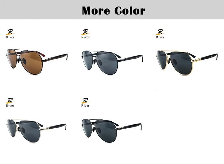 Hot Polygon Double Beam Design Stock Polarized Men Sunglasses