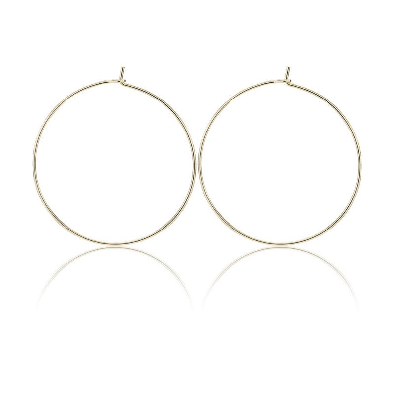 Fashion Simple 925 Sterling Silver Hoop Earrings with Gold Plated