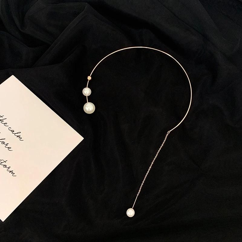 Elegant Big White Imitation Pearl Choker Necklace Clavicle Chain Fashion Necklace for Women Wedding Jewelry Collar 2022 New Dropshipping Wholesale