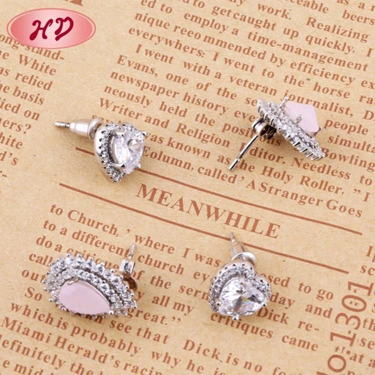 18K Gold Diamond Riangle Stud Earring Jewelry Cheap Wholesale Guangzhou