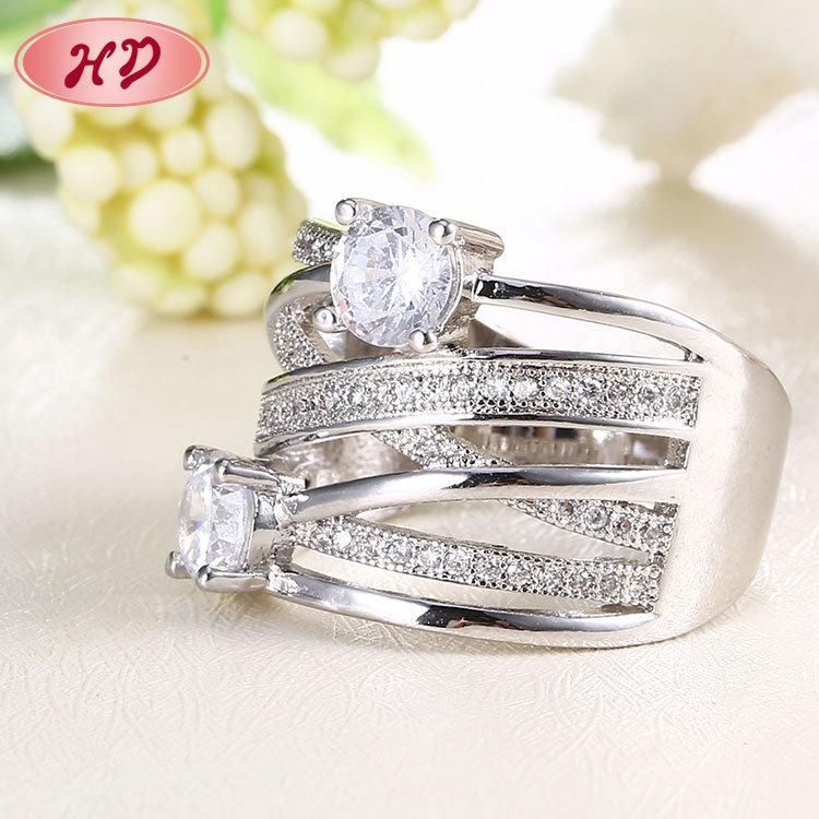 Wholesale Luxury Design Wedding Rings for Women Cubic Zirconia Rings Female Fashion Gifts