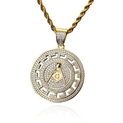 Fashion Hiphop Iced out CZ Diamond CZ Round Jewelry Pendant