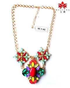 New Styles 2014 Fashion Jewelry Handmade Beaded Flowers Pendant Necklace