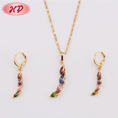 Fashion Women 18K Gold Plated Necklace Jewelry Chain Sets