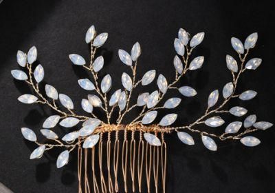 Bridal Wedding Opal Crystal Hair Comb Hair Vines Hair Clip Headpiece