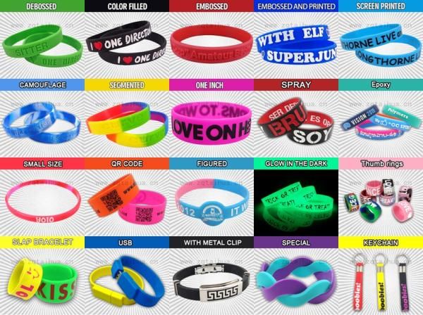 Hot Custom Fashion Glow in Dark Silicone Bracelet Wristband