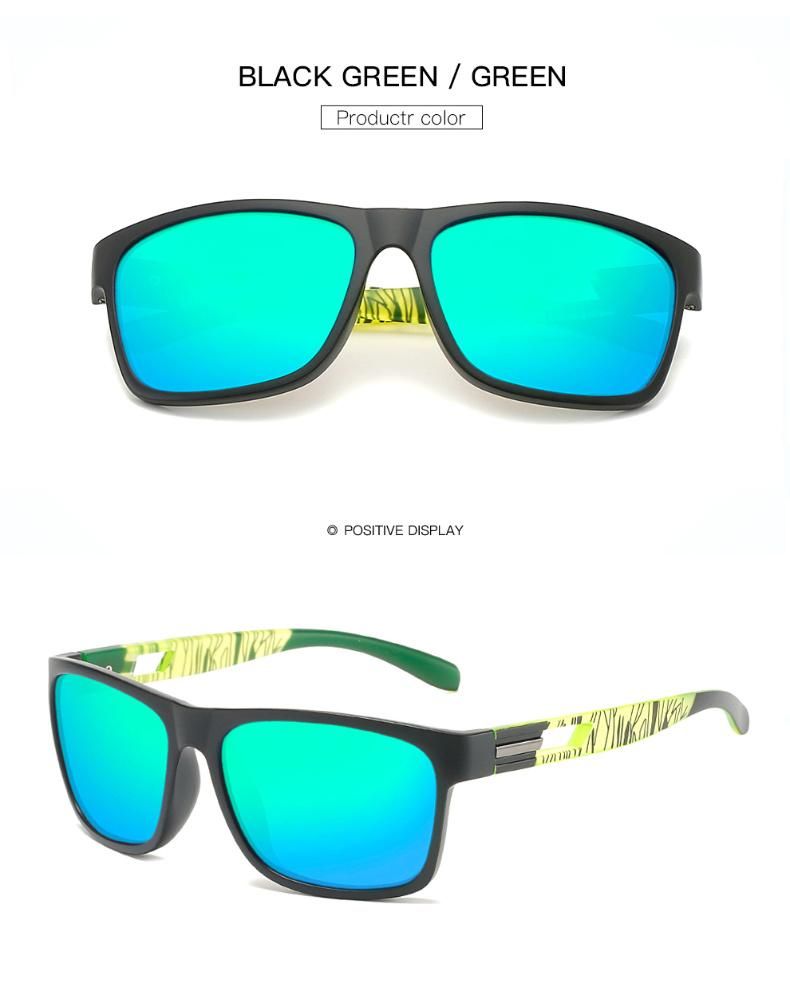 2022 Latest Design Outdoor Square Frame UV400 Mirror Lens Cycling Sports Polarized Sunglasses Men for Driving