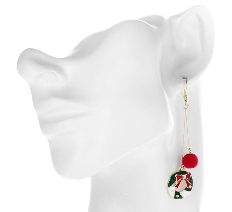 New Arrival Snowman Rhinestone Women′ S Drop Earring Drop Jewelry