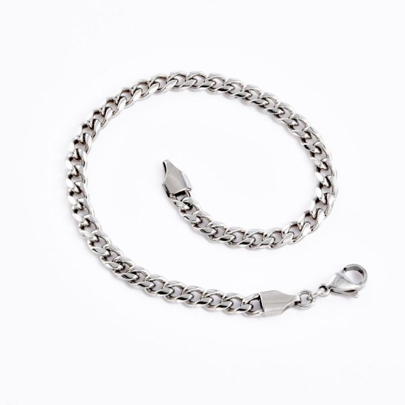High Polished Quality Hip Hop Mens Jewelry Accessories Fashion Jewellery Curb Chain Bracelet Necklace