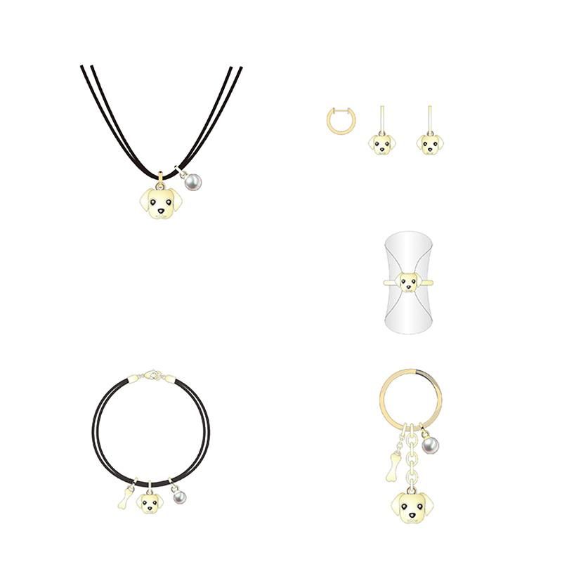 2020 New Cute Gold Mini Gog Jewelry Set