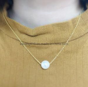 Simple Single Pearl Necklace Cuban Chain Necklace Fashion Jewelry