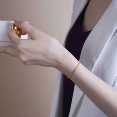 Women&prime;s Small and Exquisite Gold Cauliflower Bracelet