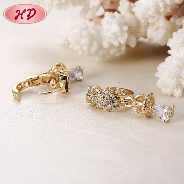 HD 2020 Fashion Luxury Hot Sale 18K Gold Plated Huggies Earring for Women