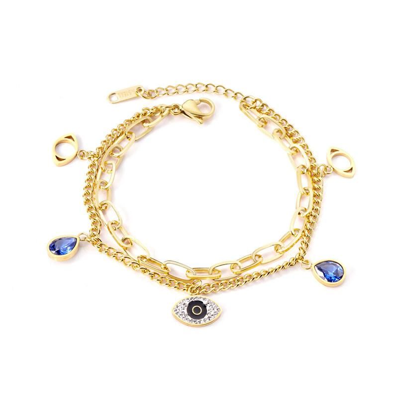 Double Layer Splicing Demon Eye Design Bracelet Jewelry