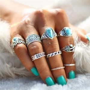 2color Rose Heart MIDI Boho Beach Anillos Tibetan Knuckle Ring