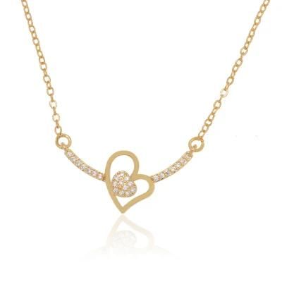 Popular Heart Shaped Zircon Women Fashion Jewelry Necklaces