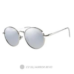 Metal New Fashion Sunglasses, Brand Replicas Round Frame M6019-02