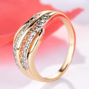 New Fashion Female Wedding Bands Jewelry Gold-Color Engagement Ring