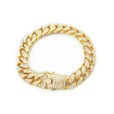 American Men Hip Hop Iced out Jewelry Diamond Miami Cuban Link Chain Bracelet Choker Fashion Charm Wholesale Jewellery Necklace