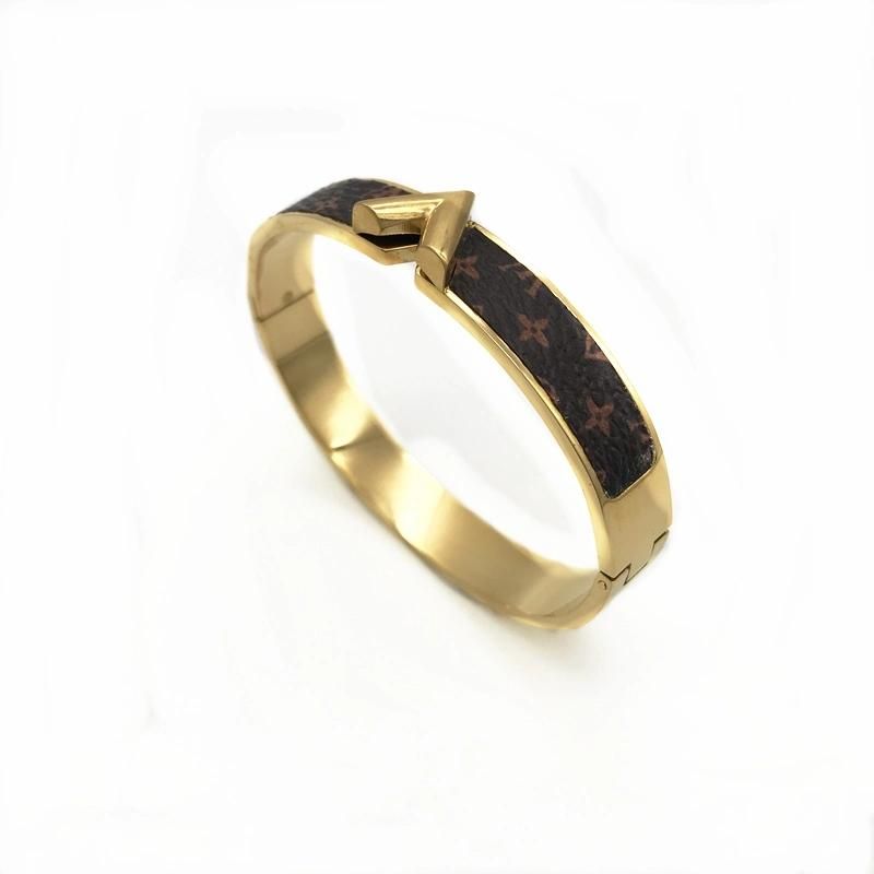 Leather Bracelet Steel Jewelry Carving Letter Be Yourself Bracelets & Bangles New Design Bangle Jewelry Gift