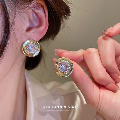 Fashion Trendy Gold Plated Big Round Designer Earrings