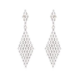 Fashion Women Jewelry Accessories Silver Plated Crystal Earrings