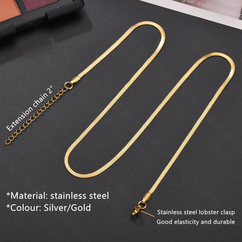 Stainless Steel Chain Flat Neck Chain