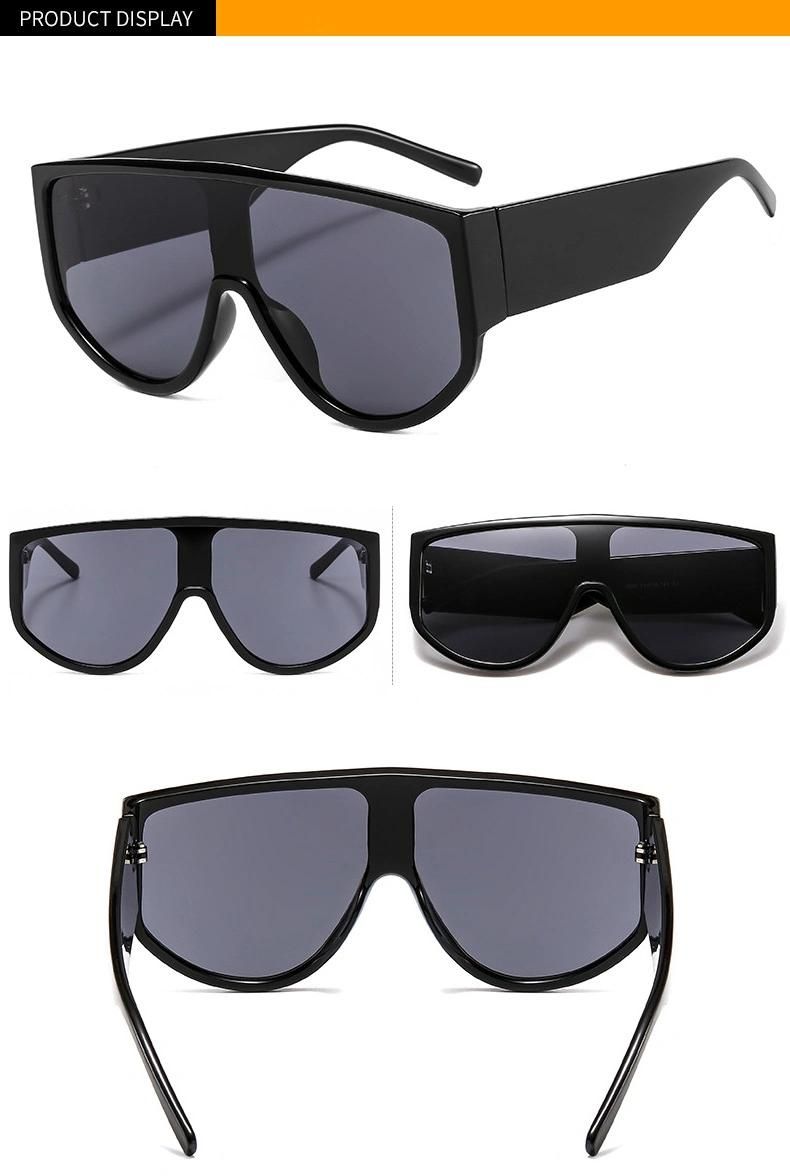 2020 Big Frame Retro Sunglasses One-Piece Lens Sunglasses