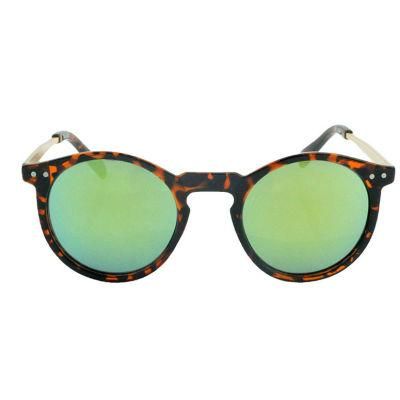 2017 Factory Directly Round Shape Fashion Sunglasses with Metal Temples