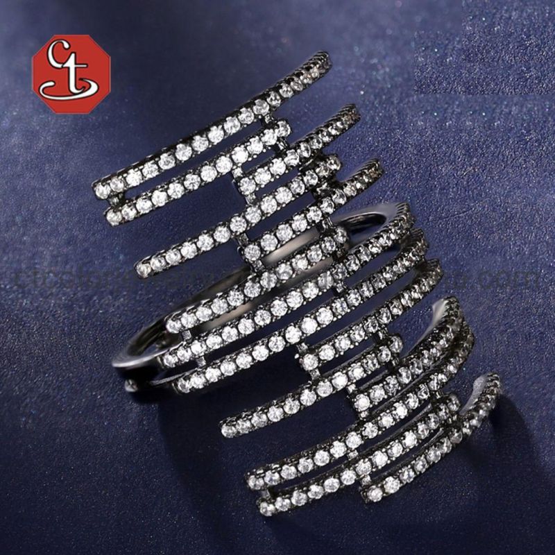 Micro pave Cubic Zircon Ring 925 Sterling Silver Ring Jewelry for woman and men