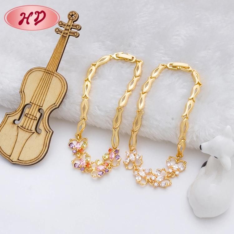 Fashion Style Gold Plated 18K Gold Bangles Charms Bracelet