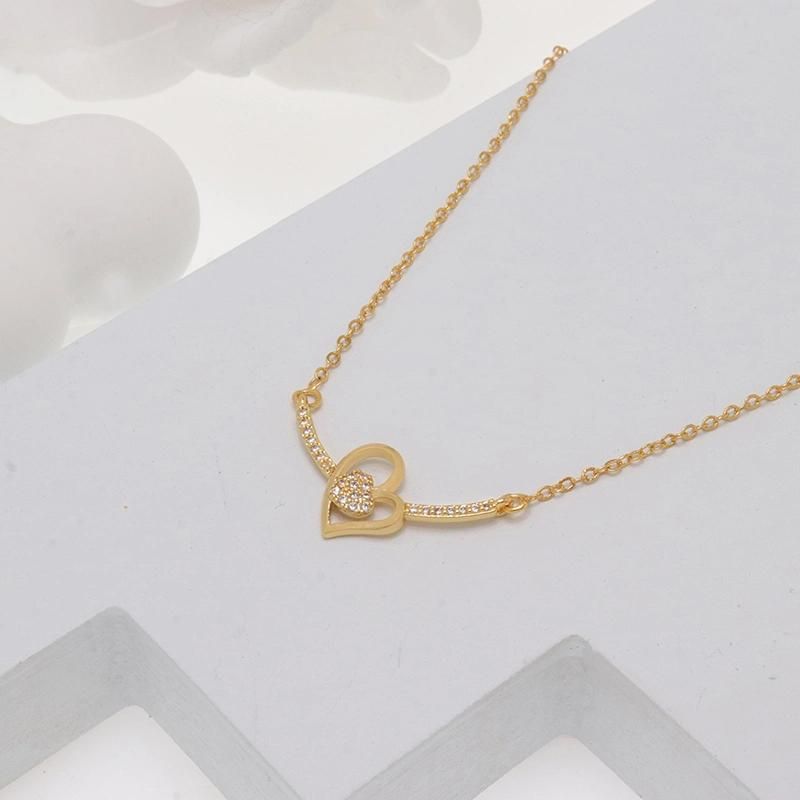 Popular Heart Shaped Zircon Women Fashion Jewelry Necklaces