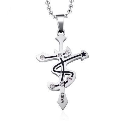 Wholesale Custom Twelve Constellations Pendant Necklace with Zircon