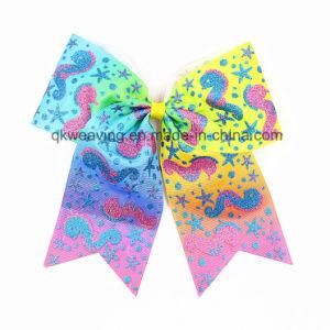 Polyester Printing Hair Bow for Decoration