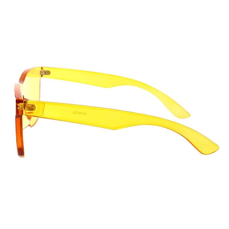 2017 Hot Selling One Piece Injection Sunglasses with Colorful
