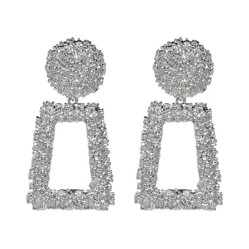 New Fashion Simple Popular Style Alloy Metal Earrings Female Retro Earrings