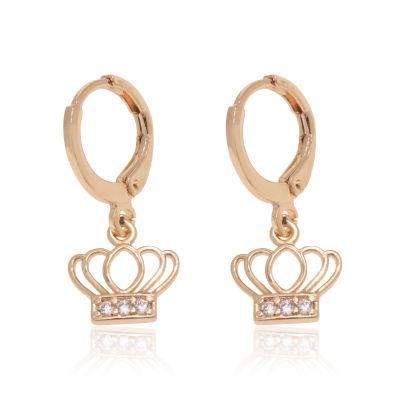 Crown Fashion Gold Plated Glamour Women&prime; S Earrings