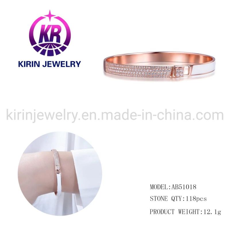 Custom Bangle for Women Wholesale Bracelet Charms Bangles 925 Sterling Silver Bangle Cuff Bracelet Rose Gold Bracelets Women