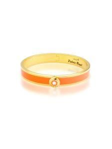 Simple Bangle-18k Gold Plating Metal Bangle with Enamel