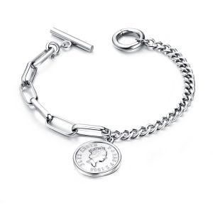 Fashion &#160; Women Jewelry &#160; Stainless Steel Round Pendant &#160; Women Bracelet