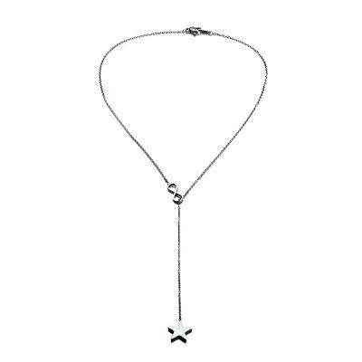 Stainless Steel High-End Polish Lucky Star Lariat Creative Necklace