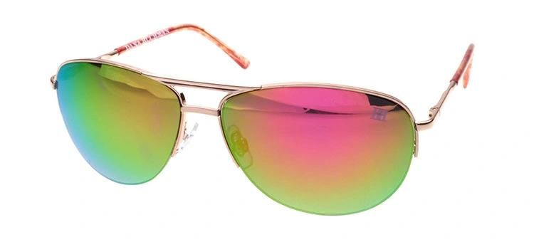 2018 Classic Half Rime Mirrored Sunglass