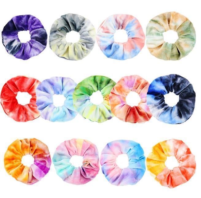 Korean Women Hair Accessories New Dyeing Hair Scrunchies Velvet Scrunchies